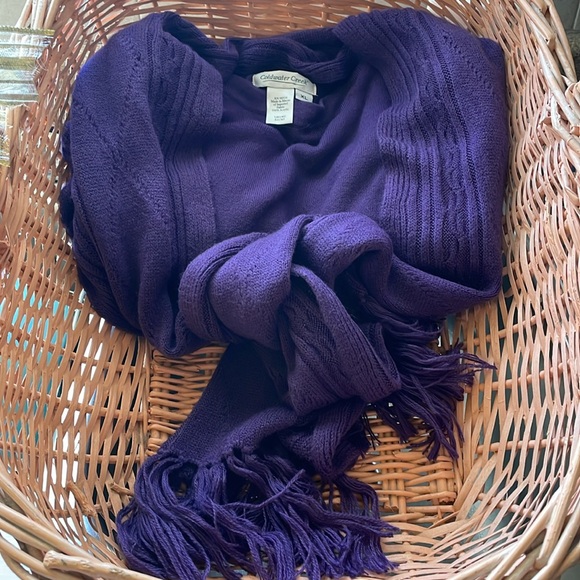 ColdWater Creek Sz XL Full Body Sweater With Attached Scarf - Picture 6 of 6